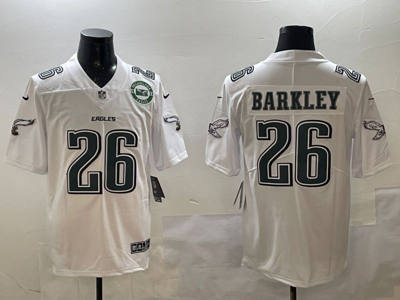 Men Philadelphia Eagles #26 Barkley White Fashion 2025 Nike Limited NFL Jersey style 5->philadelphia eagles->NFL Jersey